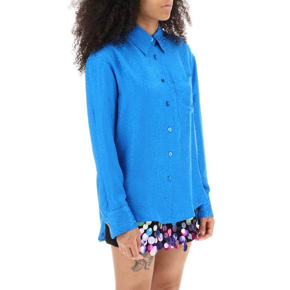 Art dealer charlie shirt in jacquard silk - Picture 2 of 4